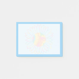 Pastell-Aquarell-Sonnenblumen-Design Post-it Klebezettel