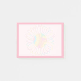 Pastell-Aquarell-Sonnenblumen-Design Post-it Klebezettel