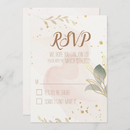 Pastell Aquarell UAWG Save The Date (Vorne/Hinten)