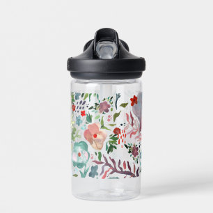 Pastell-Aquarell-Wildblume  Trinkflasche