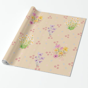 Pastell-Aquarell-Wildblumen-Verpackungspapier Geschenkpapier
