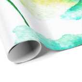 Pastell Aquarellfarben Rose & Blume Muster Geschenkpapier (Rolleneckpunkt)