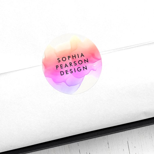 Pastell-Aquarellfeld Runder Aufkleber