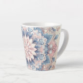 Pastell Arabesque-Mandala-Art Latte-Mug Milchtasse (Rechte Ecke)