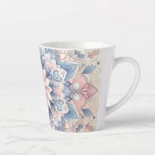 Pastell Arabesque-Mandala-Art Latte-Mug Milchtasse