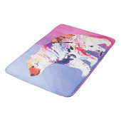 Pastell-arktischer Explorer in Wasserfarbe Badematte (Schrägansicht)