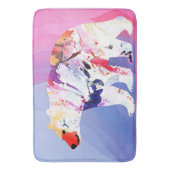 Pastell-arktischer Explorer in Wasserfarbe Badematte (Vorderseite Vertikal)