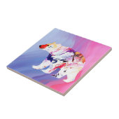 Pastell-arktischer Explorer in Wasserfarbe Fliese (Seite)