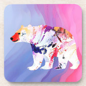 Pastell-arktischer Explorer in Wasserfarbe Getränkeuntersetzer (Vorderseite)