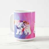 Pastell-arktischer Explorer in Wasserfarbe Kaffeetasse (Vorderseite Links)