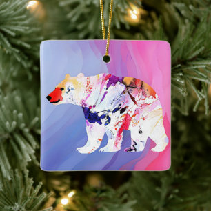 Pastell-arktischer Explorer in Wasserfarbe Keramikornament