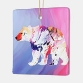 Pastell-arktischer Explorer in Wasserfarbe Keramikornament (Links)