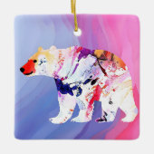 Pastell-arktischer Explorer in Wasserfarbe Keramikornament (Vorderseite)