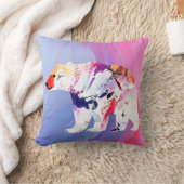 Pastell-arktischer Explorer in Wasserfarbe Kissen (Decke)