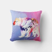 Pastell-arktischer Explorer in Wasserfarbe Kissen (Vorderseite)