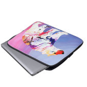 Pastell-arktischer Explorer in Wasserfarbe Laptopschutzhülle (Vorne Knopf)