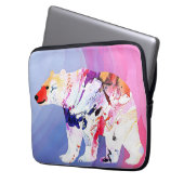 Pastell-arktischer Explorer in Wasserfarbe Laptopschutzhülle (Vorderseite Links)