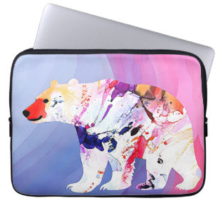 Pastell-arktischer Explorer in Wasserfarbe Laptopschutzhülle