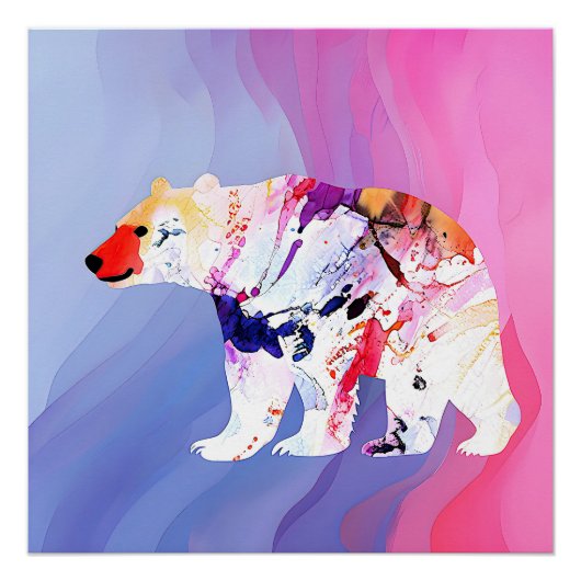 Pastell-arktischer Explorer in Wasserfarbe Poster (Vorderseite)