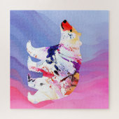 Pastell-arktischer Explorer in Wasserfarbe Puzzle (Horizontal)