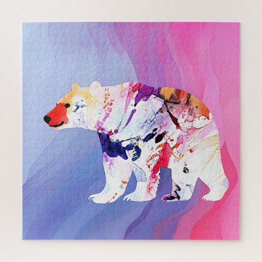 Pastell-arktischer Explorer in Wasserfarbe Puzzle (Vertikal)