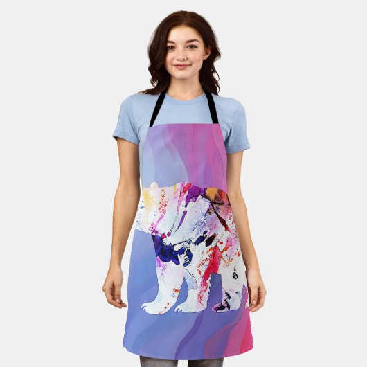 Pastell-arktischer Explorer in Wasserfarbe Schürze (Getragen)