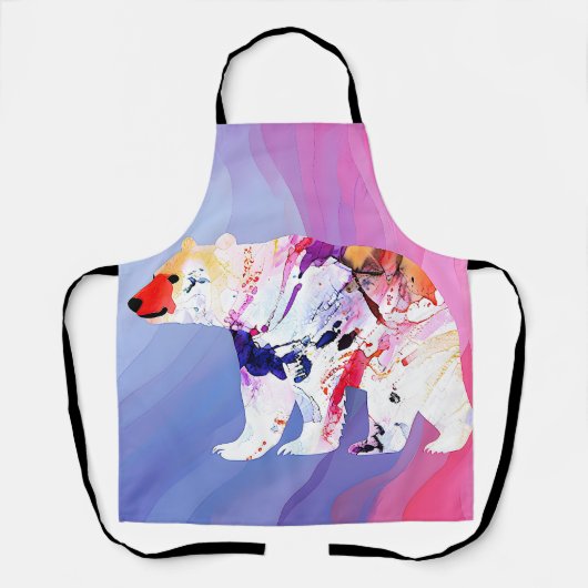 Pastell-arktischer Explorer in Wasserfarbe Schürze (Vorderseite)