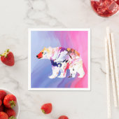 Pastell-arktischer Explorer in Wasserfarbe Serviette (Beispiel)