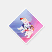 Pastell-arktischer Explorer in Wasserfarbe Serviette (Ecke)