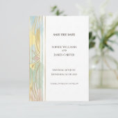 Pastell Art Deco Save-the-Date-Karte Save The Date (Stehend Vorderseite)
