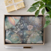 Pastell Art Nouveau Floral Rabbit Decoupage Seidenpapier (Geschenk)