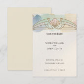 Pastell Art Nouveau Save The Date (Vorne/Hinten)
