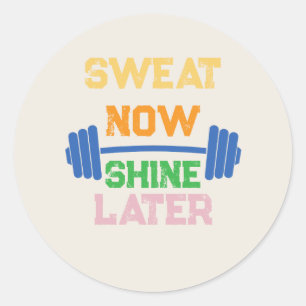 Pastell-Ästhetik-Minimal-Gym-/Fitness-Aufkleber Runder Aufkleber
