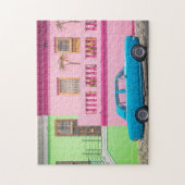 Pastell Auto & Gebäude Puzzle (Vertikal)
