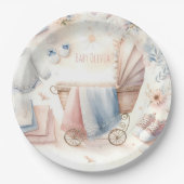 Pastell-Baby-Party  Pappteller (Vorderseite)
