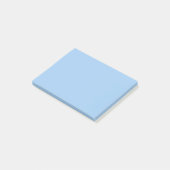 Pastell Babyblau einfarbig Post-it Klebezettel (angewinkelt)