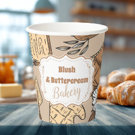 Pastell-Bäckerei-Branding Pappbecher