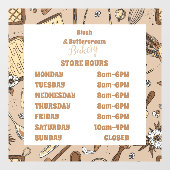 Pastell-Bäckereimarke Fensteraufkleber (Blatt)