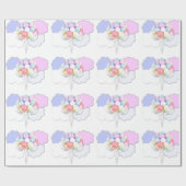 Pastell-Balloons in Wolkenumhüllungspapier Geschenkpapier (Flach)