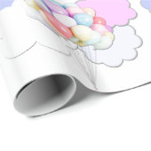 Pastell-Balloons in Wolkenumhüllungspapier Geschenkpapier (Rolleneckpunkt)