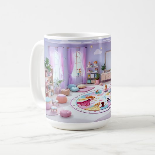 Pastell Barock Kaffeetasse (Vorderseite Links)