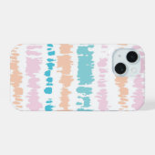 Pastell-Batikmuster iPhone 15 Hülle (Rückseite (Horizontal))