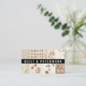 Pastell-Beige-Quilt-Patchwork-Handmade-Kleidung Visitenkarte (Stehend Vorderseite)