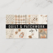 Pastell-Beige-Quilt-Patchwork-Handmade-Kleidung Visitenkarte (Vorderseite)