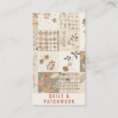 Pastell-Beige-Quilt-Patchwork-Handmade-Kleidung  Visitenkarte (Vorderseite)