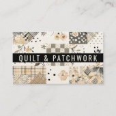 Pastell-Beige-Quilt-Patchwork-Handmade-Kleidung Visitenkarte (Vorderseite)