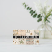 Pastell-Beige-Quilt-Patchwork-Handmade-Kleidung Visitenkarte (Stehend Vorderseite)