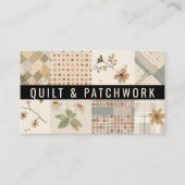 Pastell-Beige-Quilt-Patchwork-Handmade-Kleidung Visitenkarte (Vorderseite)