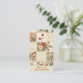Pastell-Beige-Quilt-Patchwork-Handmade-Kleidung Visitenkarte (Stehend Vorderseite)