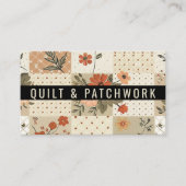 Pastell-Beige-Quilt-Patchwork-Handmade-Kleidung Visitenkarte (Vorderseite)